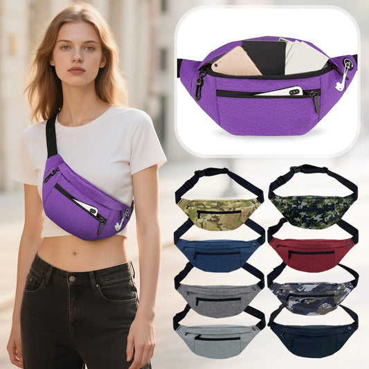 Leopard Print Waist Bag – Trendy Fanny Pack & Crossbody Belt Bag for Women, Stylish Streetwear Chest Bag