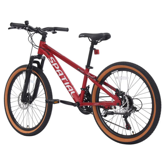 24-Inch Mountain Bike with 21-Speed & Dual Disc Brakes – Durable Hardtail for Teens & Adults