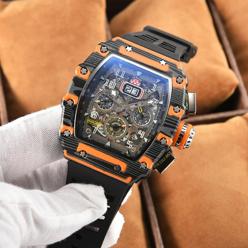 New Generation Sports Business Watch – Hollow Design, Mechanical Quartz, Small Three-Disc Display