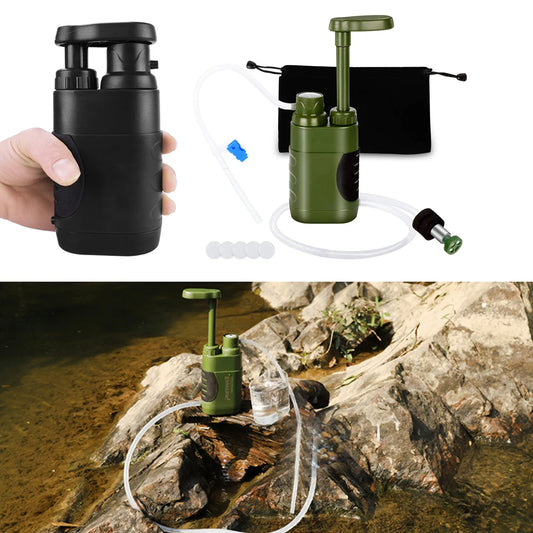 Portable Outdoor Water Filtration System – Compact Camping Water Purifier for Emergency Drinking Water, Survival Tool for Clean and Safe Hydration