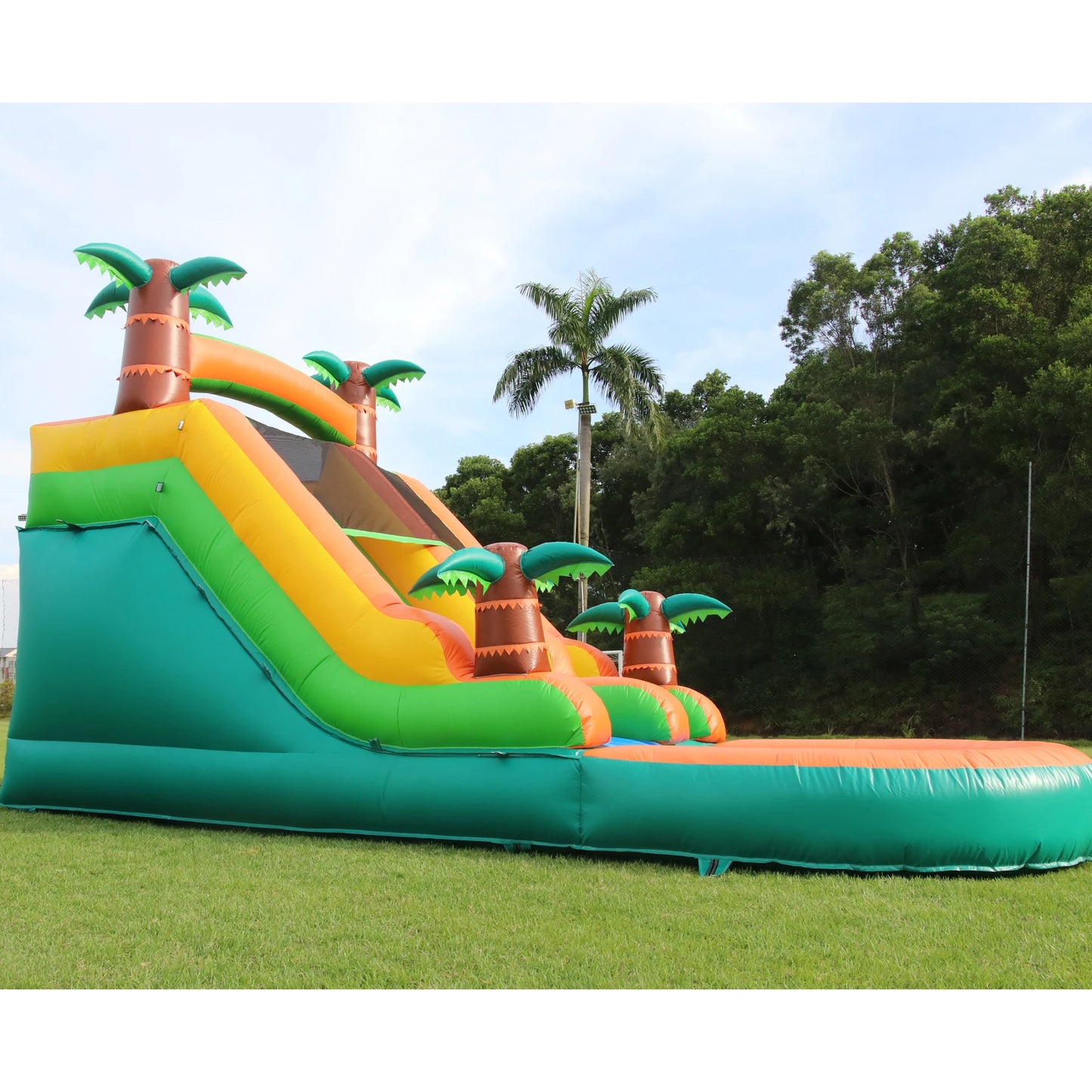 Inflatable Double Water Slide and Bubble Ball Pit: Summer Outdoor Fun Equipment for Kids and Adults