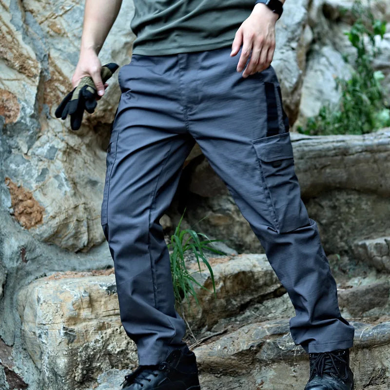 Premium Tactical Cargo Pants: Waterproof Ripstop Military-Style Men's Combat Training Trousers with Multi-Pocket Design