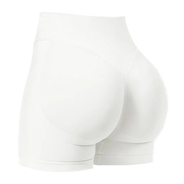 4.5" Seamless Gym Shorts – High-Stretch Scrunch Booty Yoga & Biker Shorts with Ribbed Waistband
