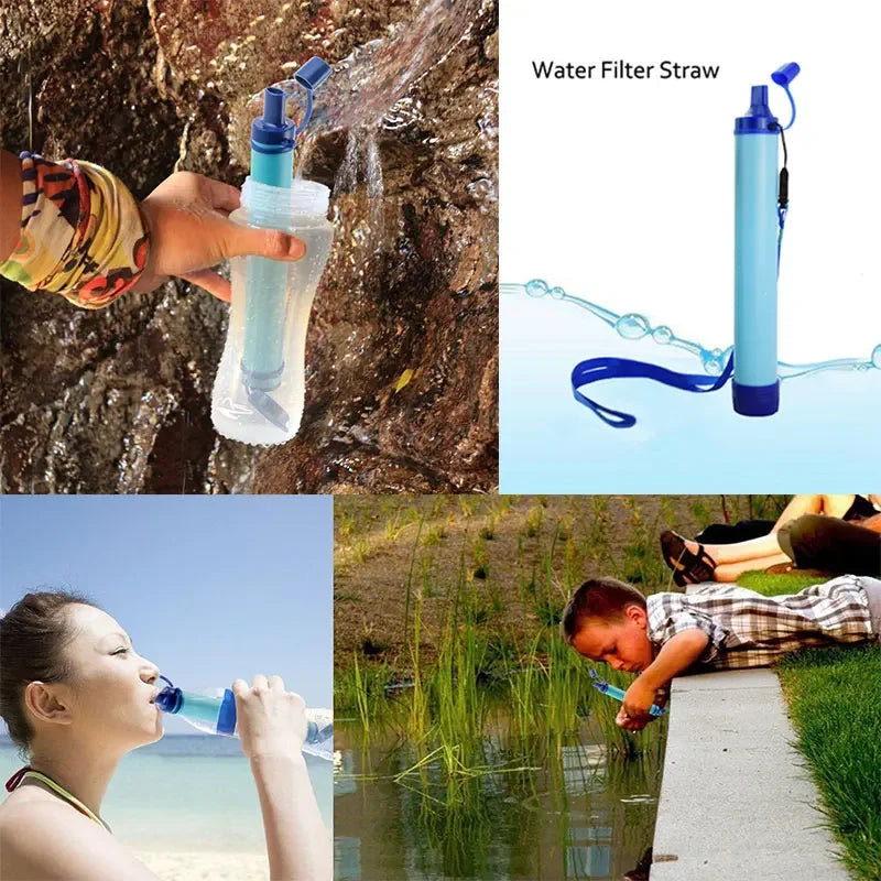 Emergency Portable Water Filter – Fast-Acting Lightweight Purifier for Outdoor Survival, Camping & Hiking