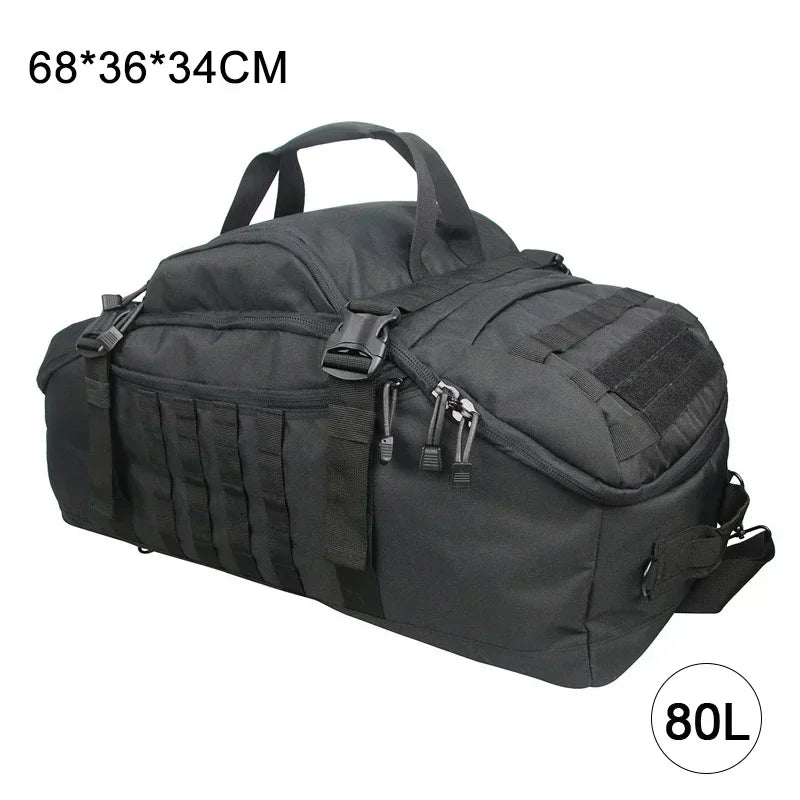 40L/60L/80L Large Capacity Waterproof Travel Bags - Men's Military Duffel Bag, Travel Tote, and Weekend Luggage