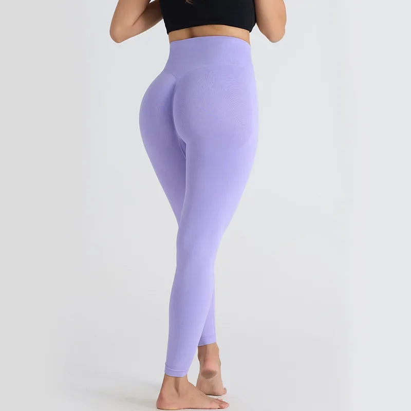 2025 Women’s High-Waist Shark Seamless Yoga Pants – Breathable, Comfortable, and Body-Hugging Workout Leggings