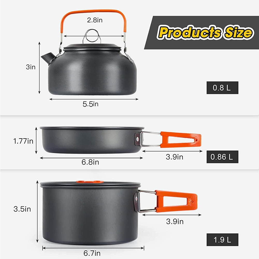 Lightweight Aluminum Camping Cooking Kit: Essential Outdoor Equipment