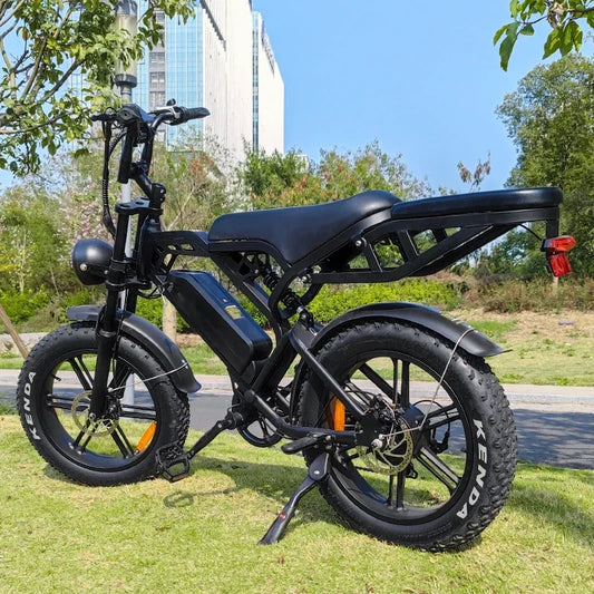 1000W 48V15AH Electric Bike – Upgraded Off-Road Mountain & Beach E-Bike with Rear Seat Rack | 20-Inch Fat Tire | 45KM/H Speed