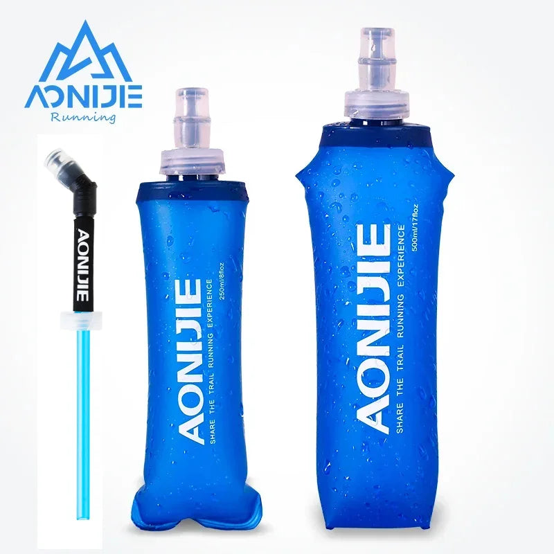 AONIJIE SD09/SD10 Soft Flask – 250ml & 500ml Folding Collapsible TPU Water Bottle, Perfect for Running, Hydration Packs, Waist Bags, & Vests