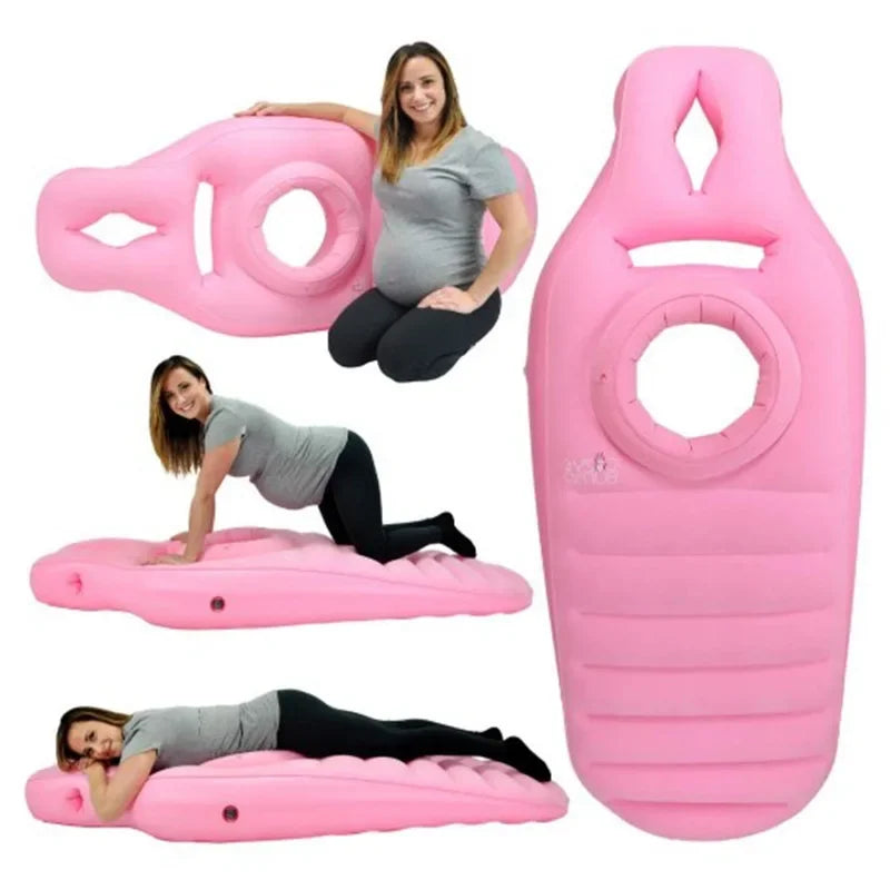 Inflatable Pregnancy Pillow & Yoga Mat – Maternity Full Body Sleeping & Support Mattress for Pregnant Women