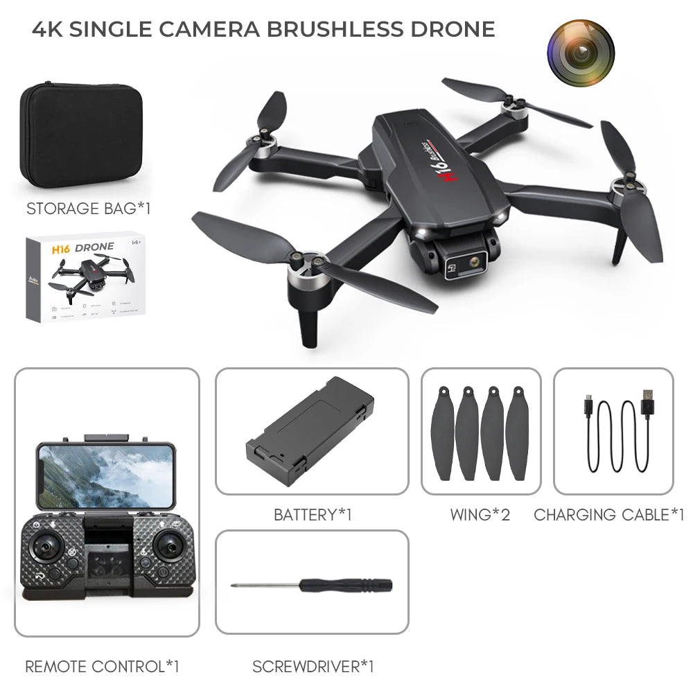 4K Camera Foldable Drone: Perfect for Adults, Kids, & Beginners – FPV Mini Quadcopter with 50-Minute Flight Time!