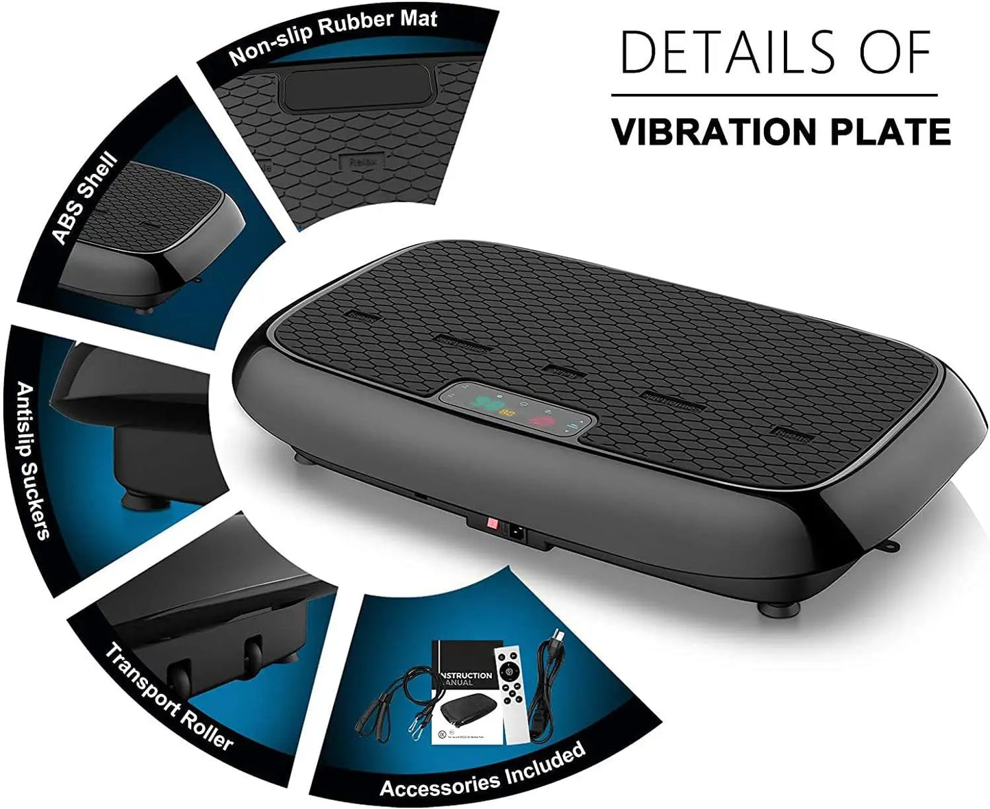 Whole Body Vibration Plate Exercise Machine – Bluetooth Speaker for Home Fitness & Effective Weight Loss