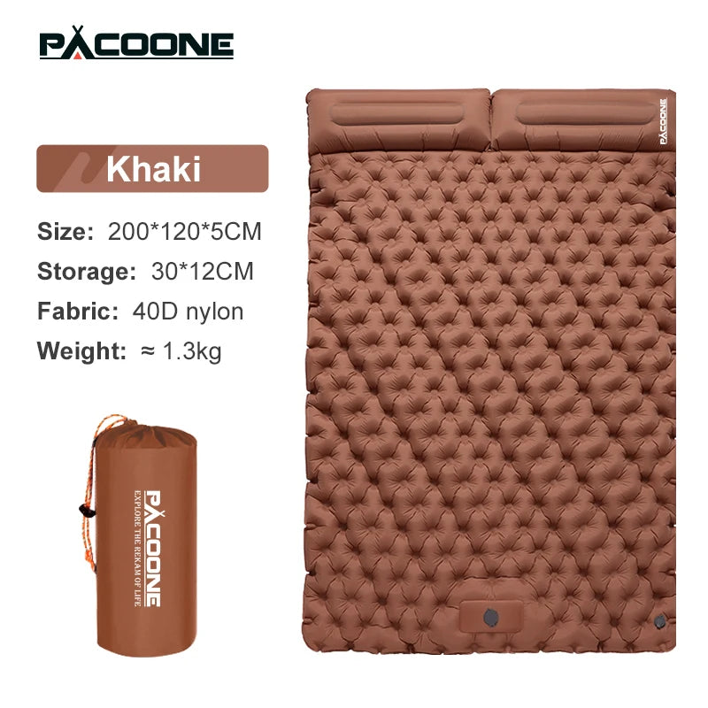Sleep in Comfort: Extra-Wide Inflatable Camping Mat for Couples & Travelers