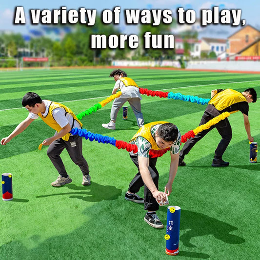 Sports Entertainment Outdoor Game Team Building Elasticity Rope Circle Running Push for Kids & Adults