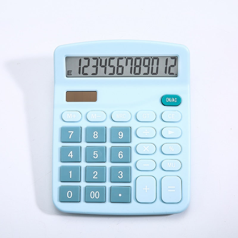 Versatile 12-Digit Electronic Solar Calculator: Ideal for Home, Office, School, and Financial Accounting Tools with Dual Power Supply