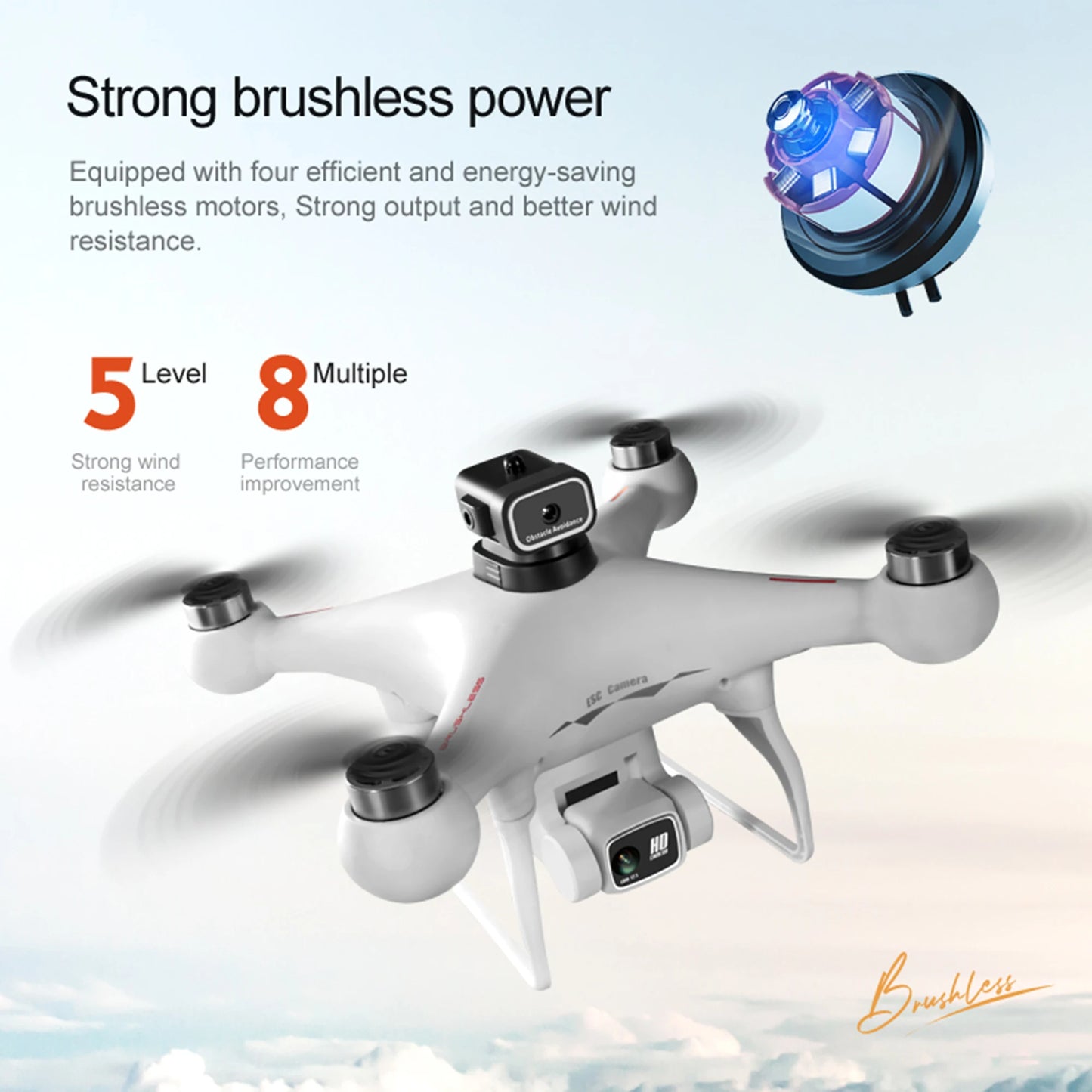 8K GPS Professional Drone with Dual 4K Cameras | S116 Max Brushless Motor, Obstacle Avoidance, & Long-Life Battery