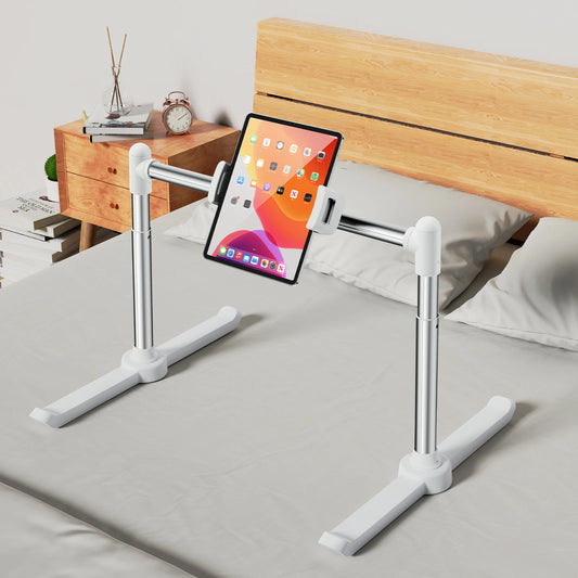 Adjustable Phone & Tablet Holder – Foldable Desktop Stand for Bed, Sofa, or Office Use