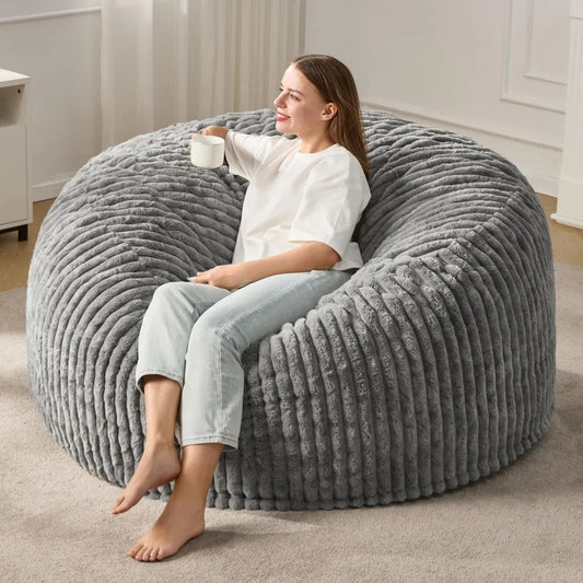Ultimate Chill Spot: Oversized Ergonomic Bean Bag for Gaming & Lounging