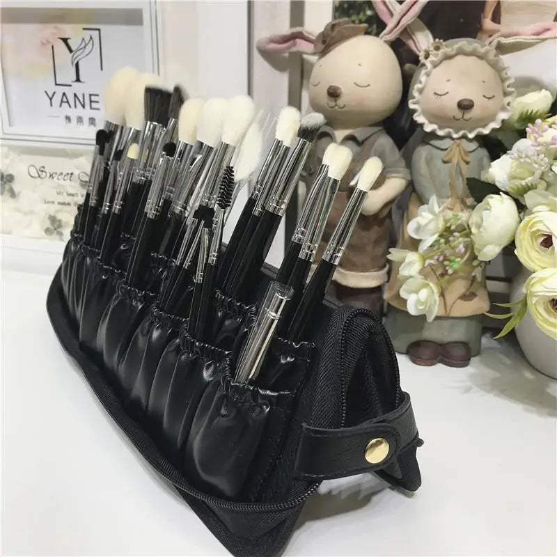 29-Hole Waterproof Makeup Brush Organizer – Professional Travel Cosmetic Bag & Toiletry Case for Women