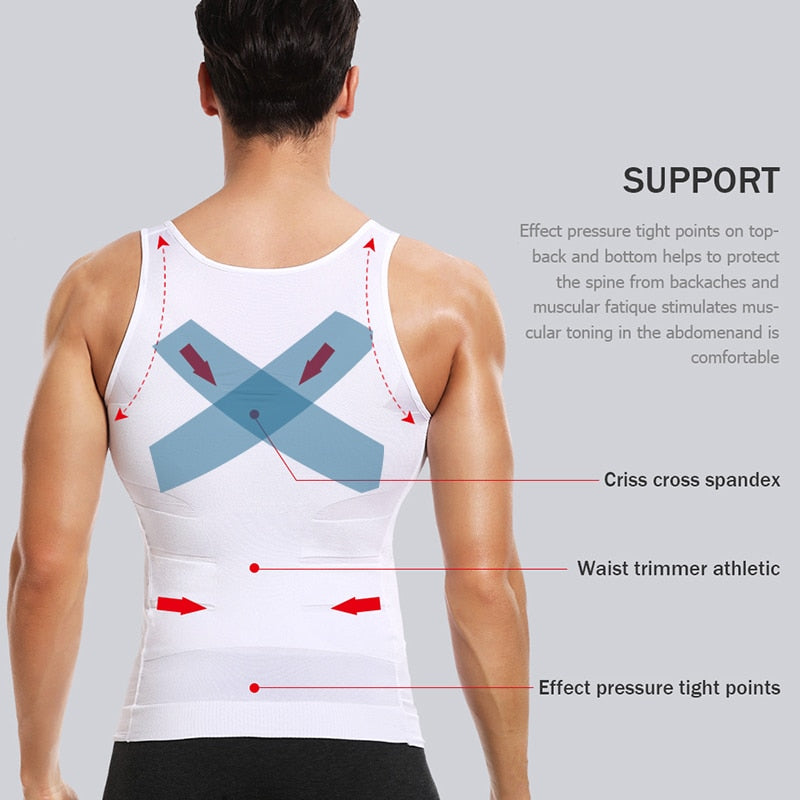 Enhance Your Gym Workout with a Slimming Body Shaper Vest Shirt: Abdominal Control and Tummy Compression for Men