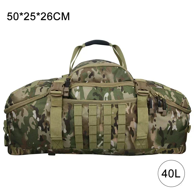 40L/60L/80L Large Capacity Waterproof Travel Bags - Men's Military Duffel Bag, Travel Tote, and Weekend Luggage