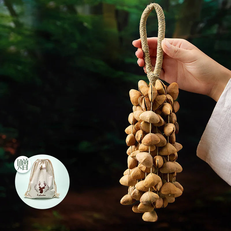 Handmade Nut Shell Handbell Bracelet – Natural Sound Healing & Yoga Instrument