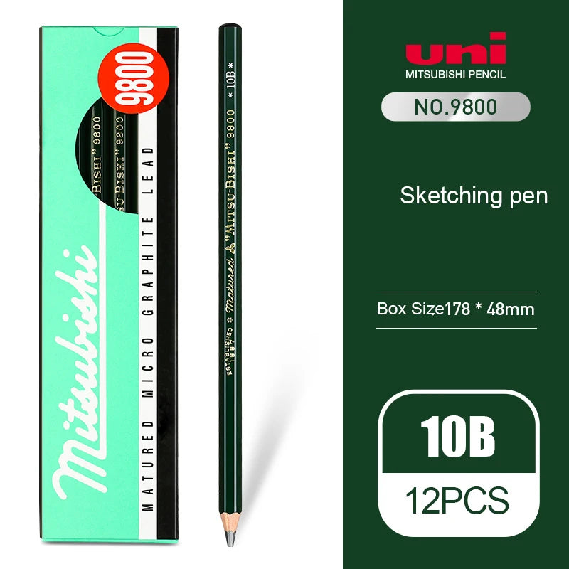 Uni Sketch Graphite Pencil Set – Smooth Drawing Tools from Japan, Artist Accessories for Shading & Sketching