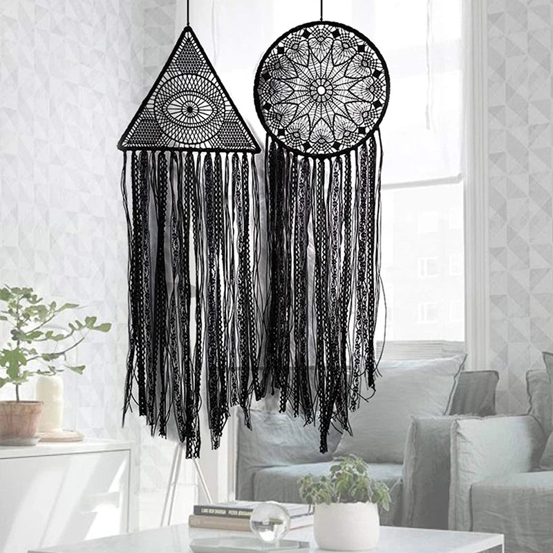 Handmade Indian-Style Dream Catcher – Feathered Craft Wall Hanging for Home Decoration, Room Decor, and Wind Chime Dreams