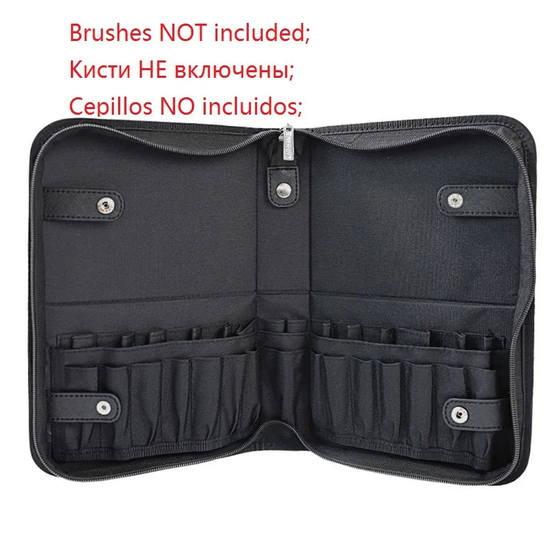 29-Hole Waterproof Makeup Brush Organizer – Professional Travel Cosmetic Bag & Toiletry Case for Women
