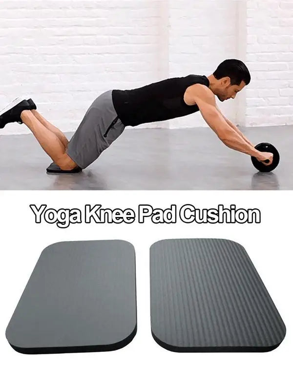 Black Yoga Knee Pad Cushion – Soft Foam Support for Knees & Elbows | Ideal for Yoga, Fitness, Gardening & Floor Workouts