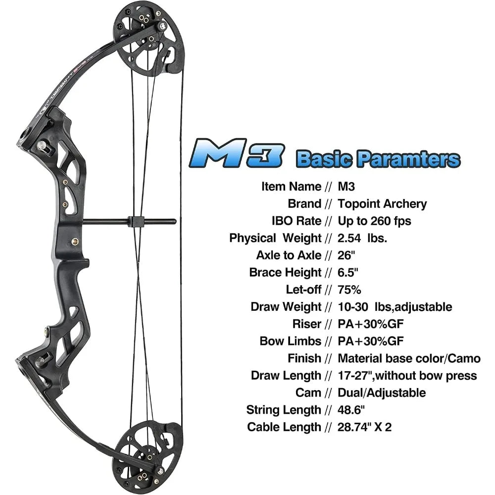 Ultimate Compound Bow Set for Youth, Beginners, and Adults – Includes Complete Archery Hunting Equipment