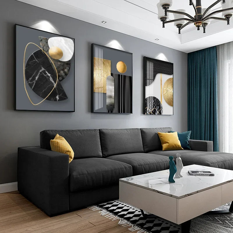 🖼️ Modern Abstract Geometric Canvas Wall Art | Nordic Style Living Room Decoration
