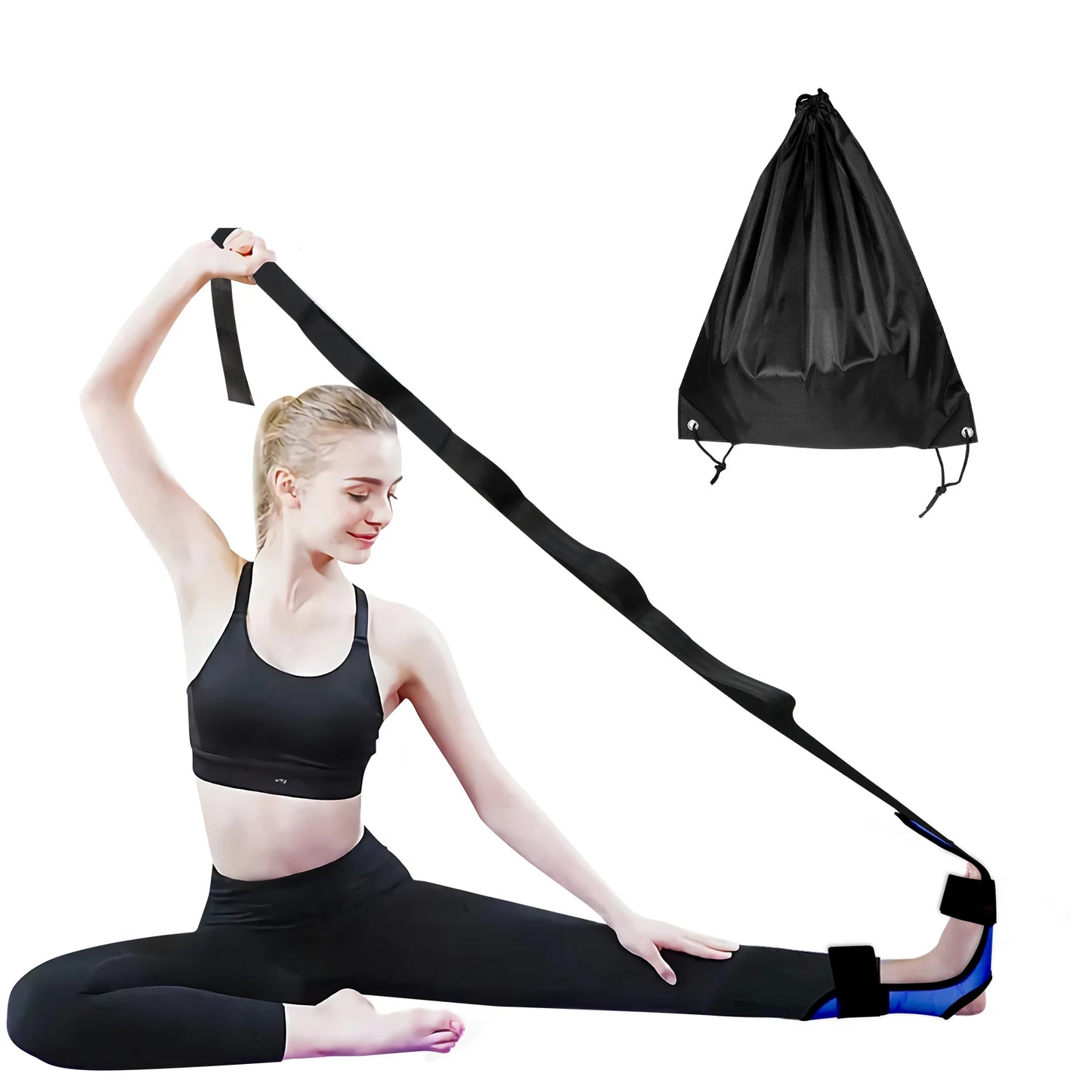 Fascia Stretcher Yoga Strap - Flexibility Belt for Foot, Ballet, Ligament, and Leg Stretching