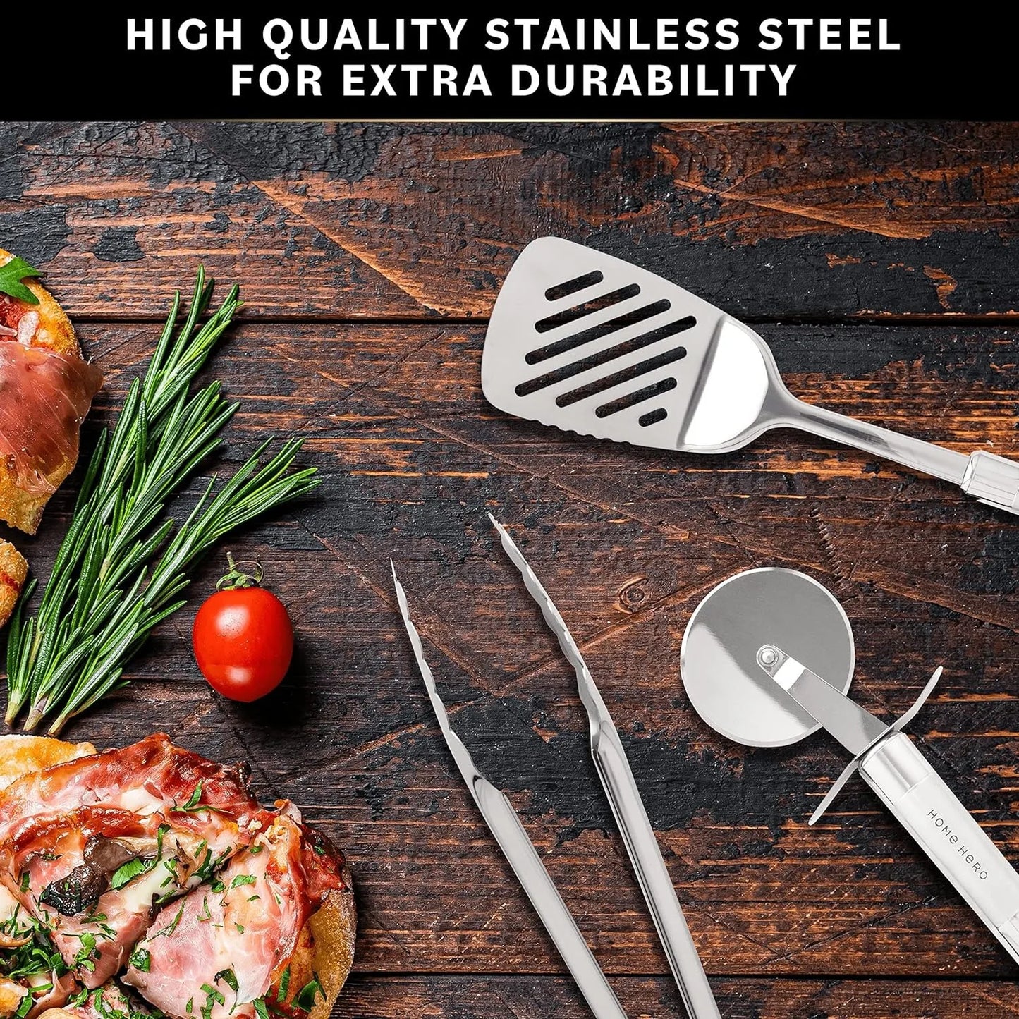 Home Hero 54-Piece Stainless Steel Kitchen Utensil Set – Nonstick, Heat-Resistant Essentials