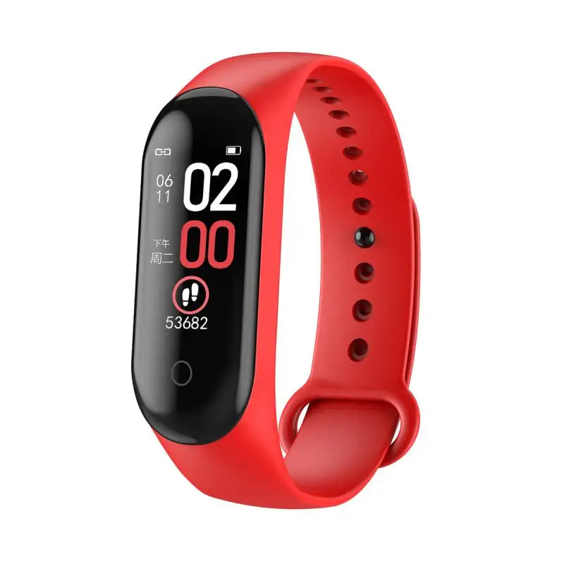 M4 Smart Fitness Wristband – Color Screen Pedometer Watch with Heart Rate & Blood Pressure Monitor, Step Counter, Sleep Tracker