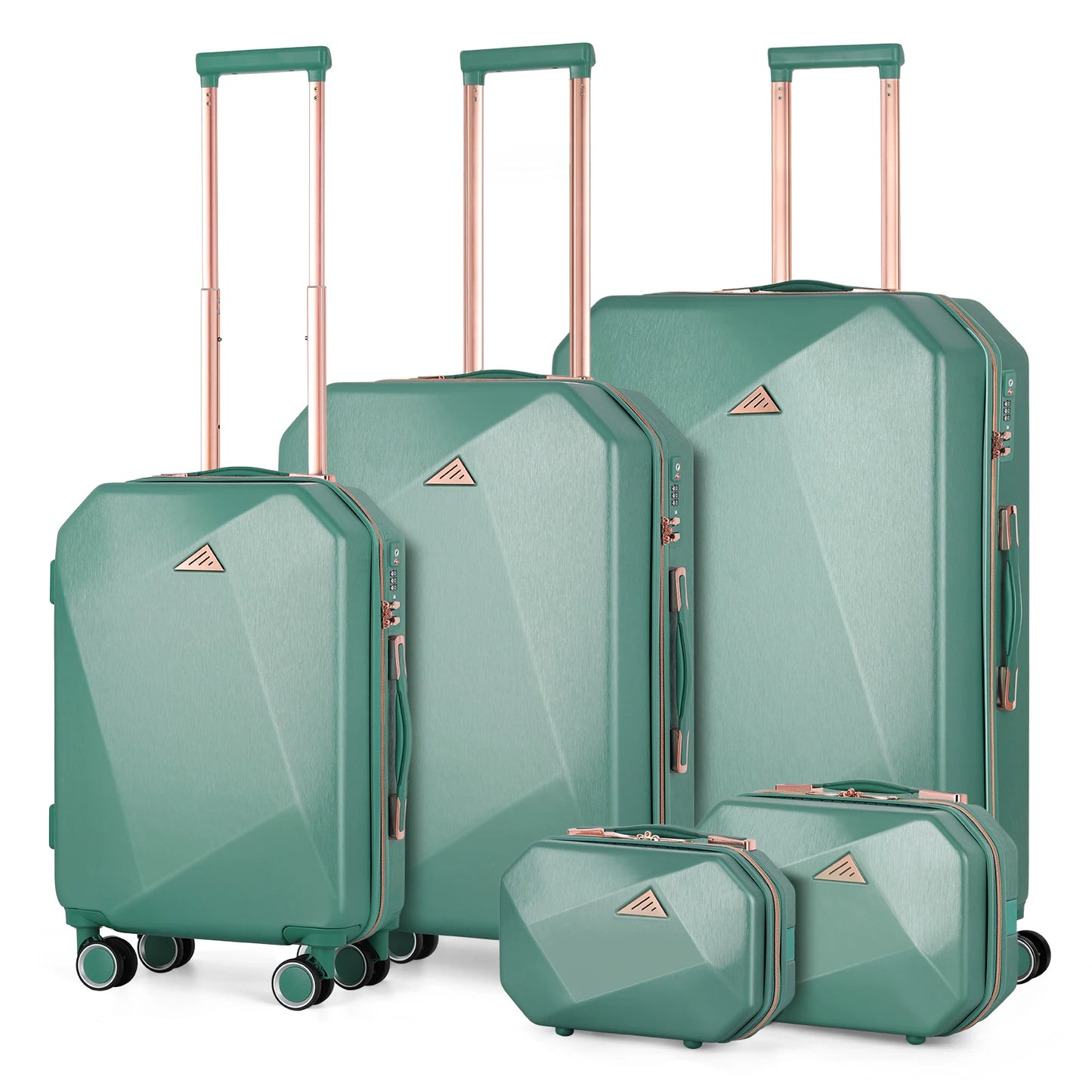 5-Piece Hard Shell Luggage Set: Family and Business Travel Suitcases with TSA Locks – Perfect for Boarding