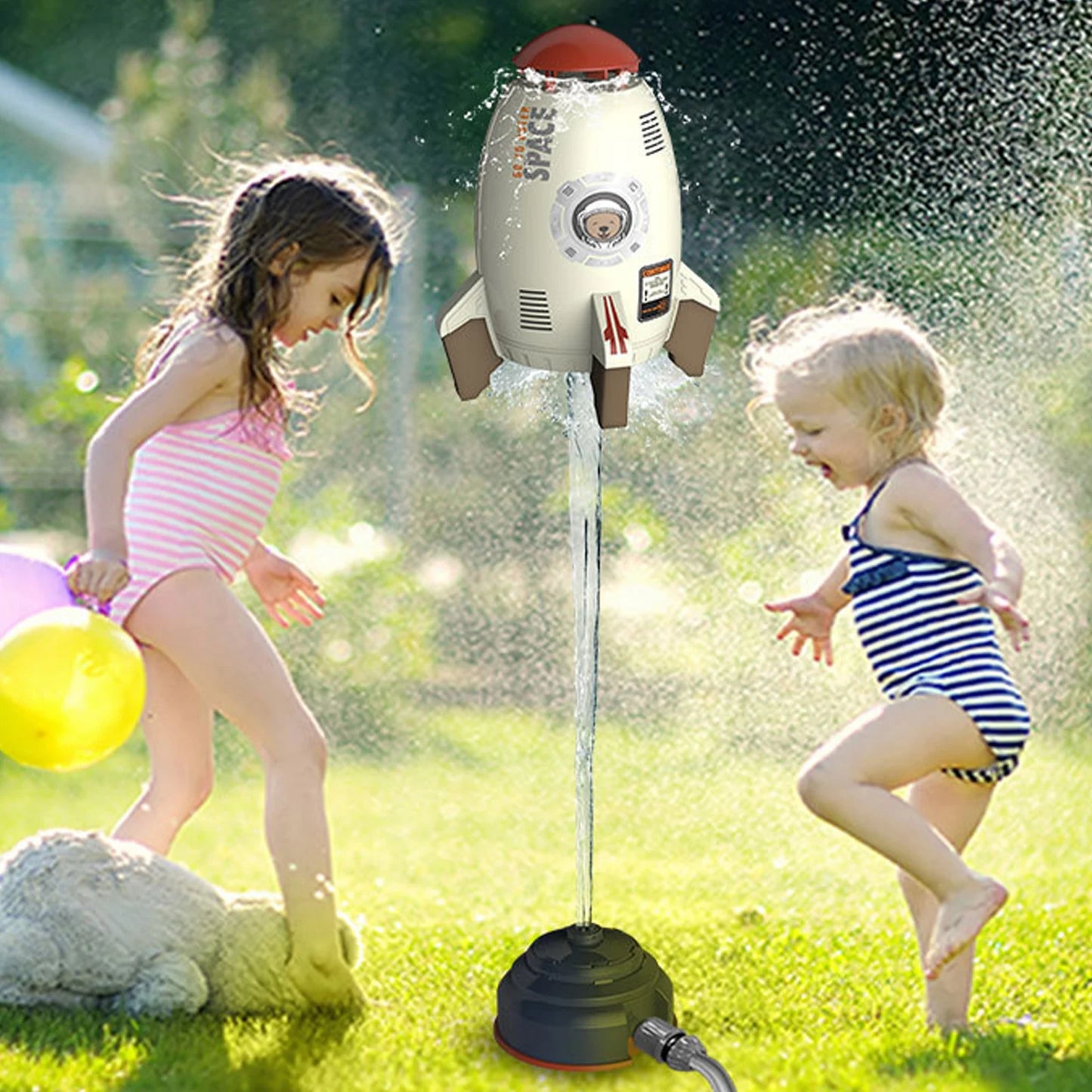 Outdoor Rocket Water Pressure Lift Sprinkler Toy: Fun Interactive Rocket Launcher for Kids in the Garden, Lawn Water Spray Play