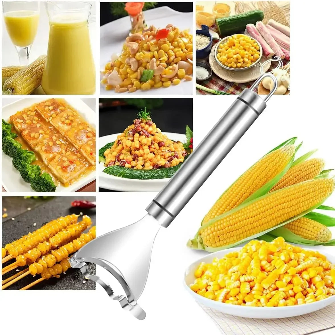 Stainless Steel Manual Corn Peeler: Household Kitchen Tool for Threshing, Shaving, and Stripping Corn Cob