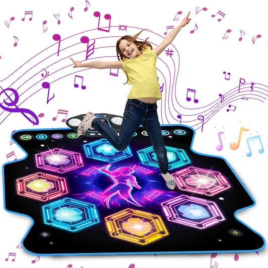Interactive Dance Mat for Kids – 27 Levels, 8 LED Keys, Bluetooth & 5 Game Modes – Music Toy for Ages 3+