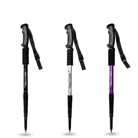 Experience Ultimate Stability: Ultralight Aluminum Alloy Telescopic Hiking Poles with Shock Absorber - Your Reliable Trekking Companion