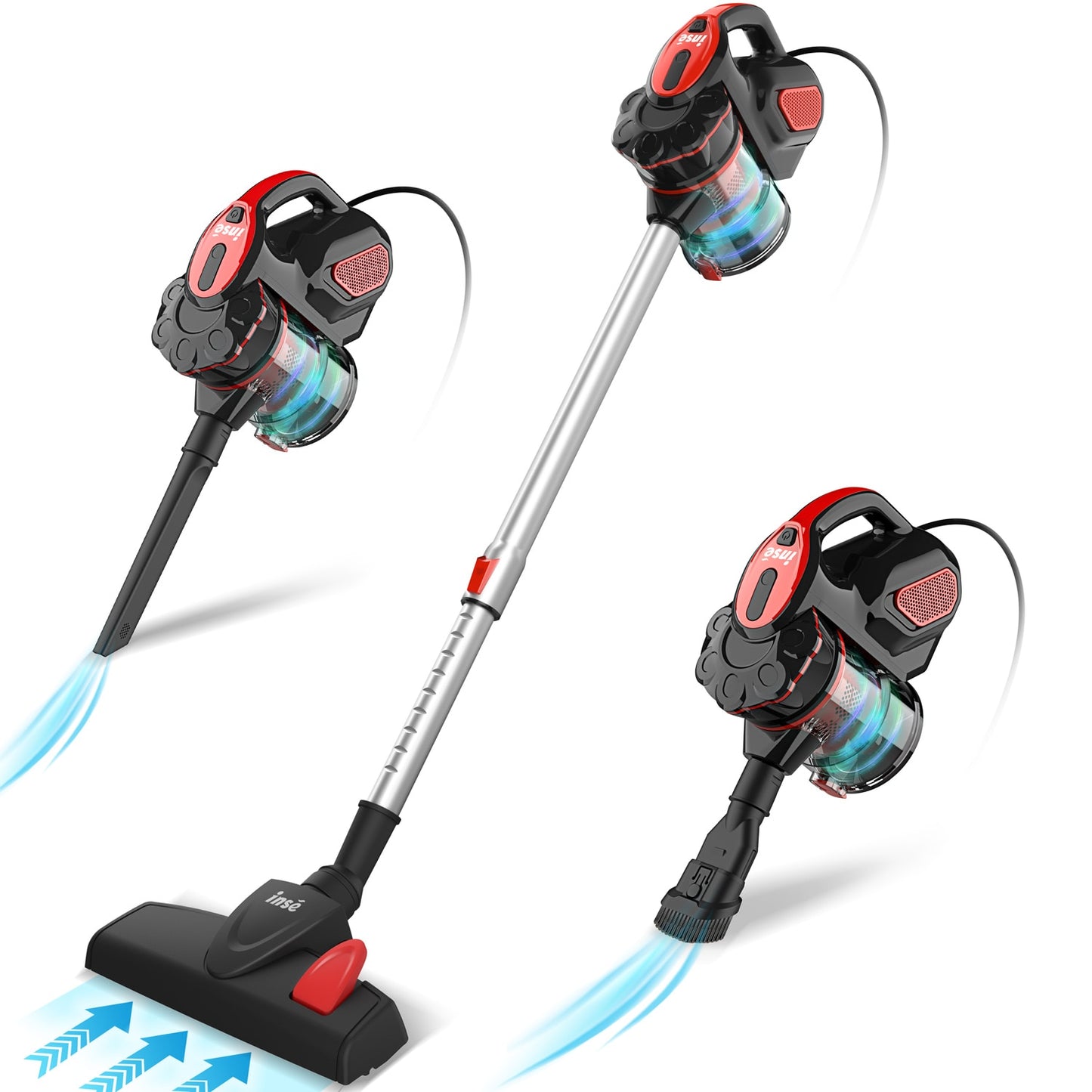 Experience Exceptional Cleaning Performance with the INSE I5 Corded Vacuum Cleaner - 18Kpa Powerful Suction, 600W Motor, Perfect for Home, Pet Hair, and Hard Floors