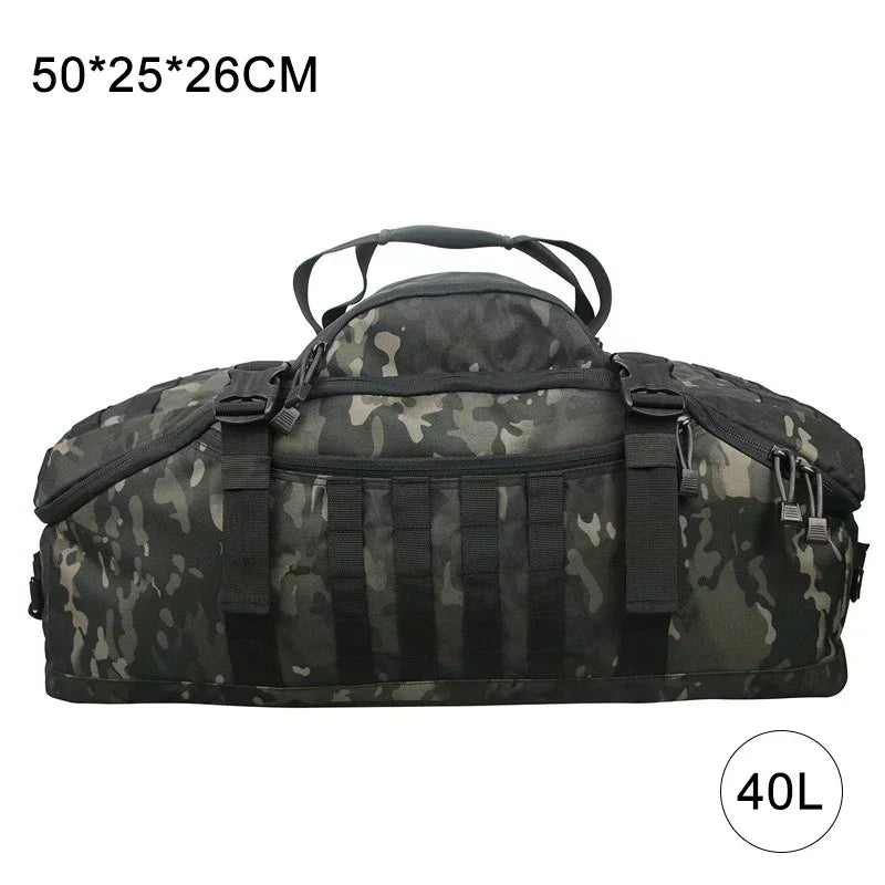 40L/60L/80L Large Capacity Waterproof Travel Bags - Men's Military Duffel Bag, Travel Tote, and Weekend Luggage