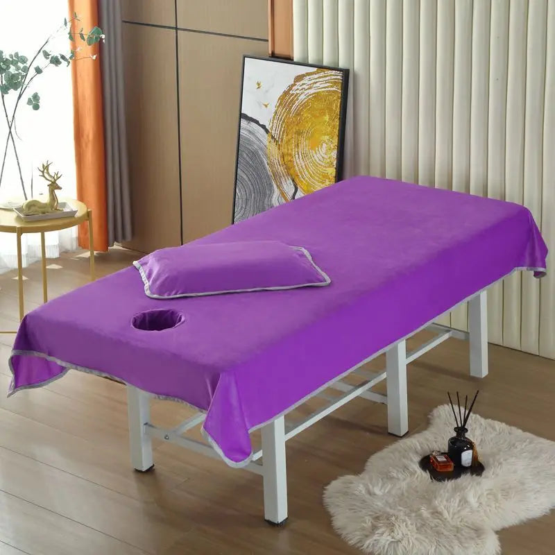 Soft Flannel Massage Table Sheet – Breathable, 100% Polyester Knit, Lightweight & Durable Spa Bed Cover