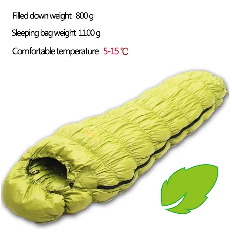 Children's Cute Caterpillar Sleeping Bag | Cozy White Goose Down, 5 Thickness Options – Fits Kids Under 130cm