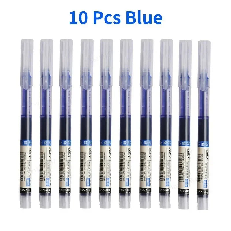 10-Piece Set of Smooth Needle-Tip Gel Pens – Vibrant, Precise, & Perfect for School or Office