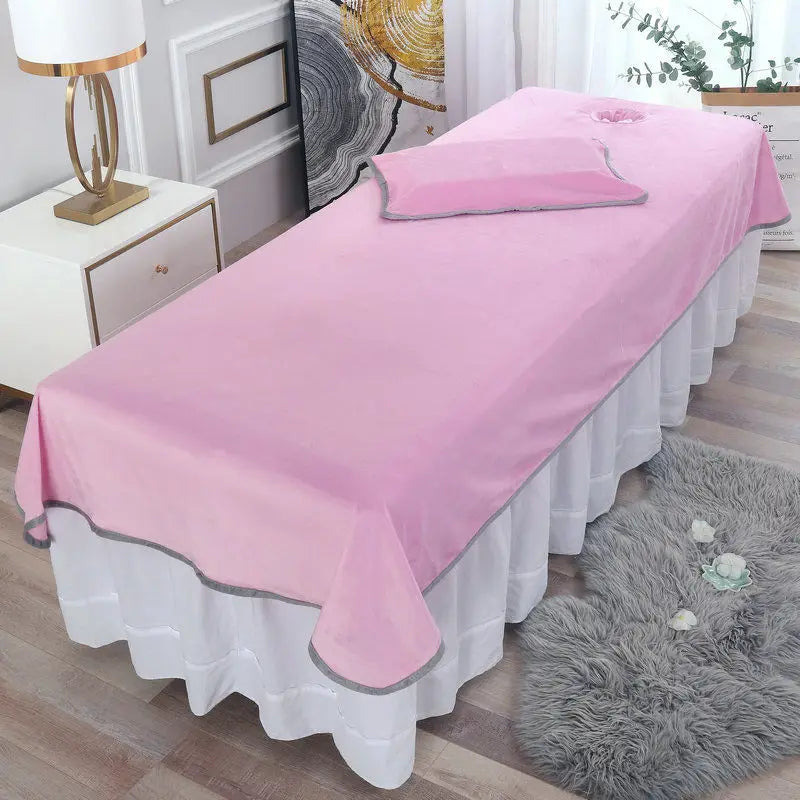Soft Flannel Massage Table Sheet – Breathable, 100% Polyester Knit, Lightweight & Durable Spa Bed Cover