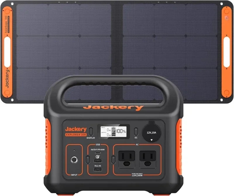 Jackery Explorer 300 Portable Power Station – 293Wh Backup Lithium Battery Solar Generator (Solar Panel Optional) for Outdoor Adventures