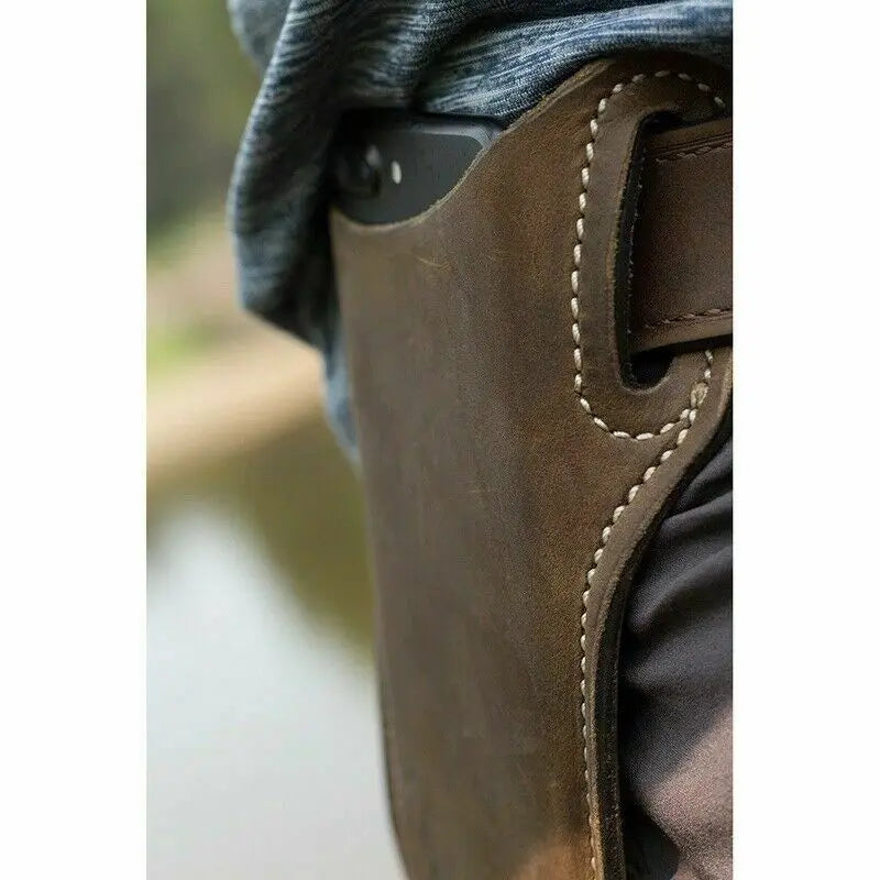 📱 Men's Phone Case Holster – Belt Loop Leather Waist Bag | Travel, Camping & Everyday Carry