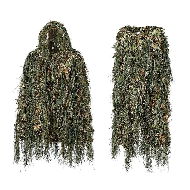 3D Leaf Ghillie Suit – Woodland Camouflage Hunting Outfit for Ultimate Concealment in the Wild