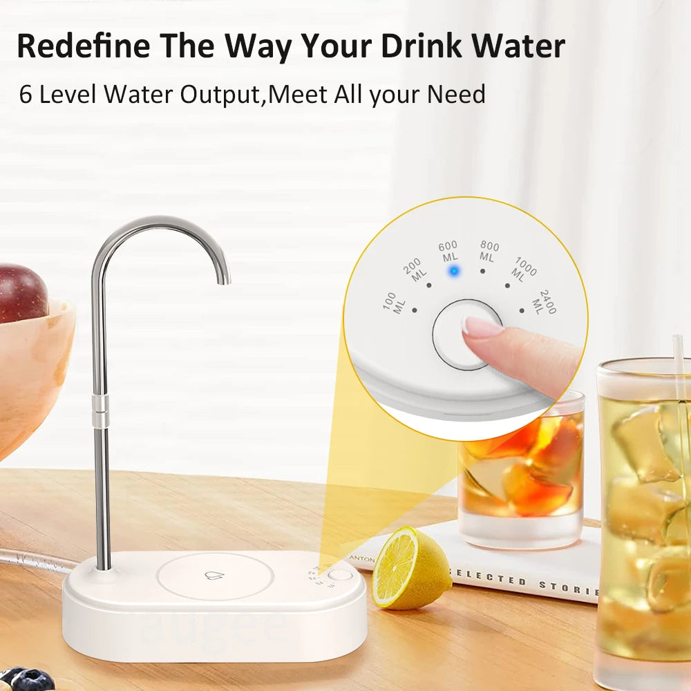 Electric Drinking Water Pump – Automatic Water Dispenser for Gallon Bottles, Portable USB Rechargeable